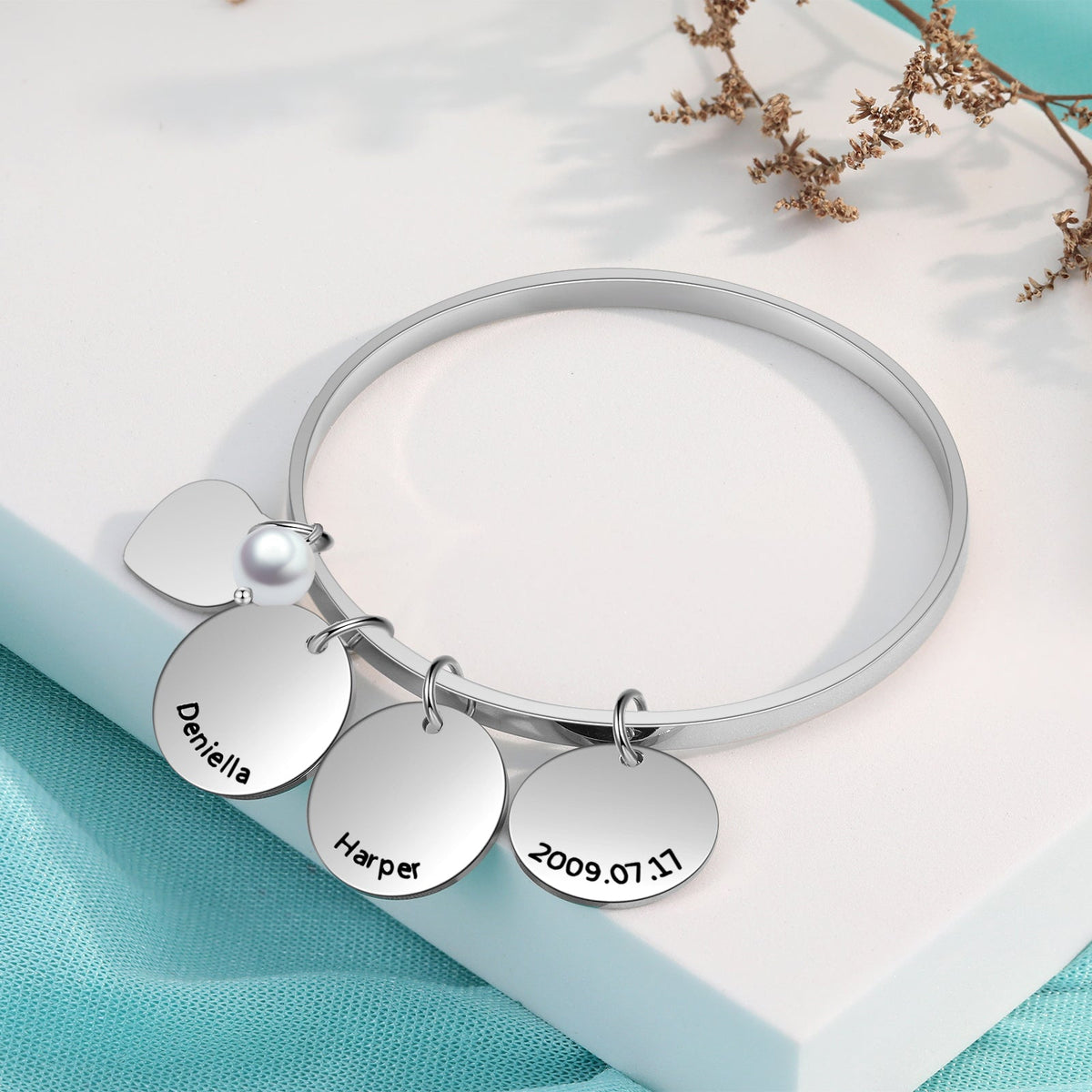 Custom Name Bangle Bracelet
