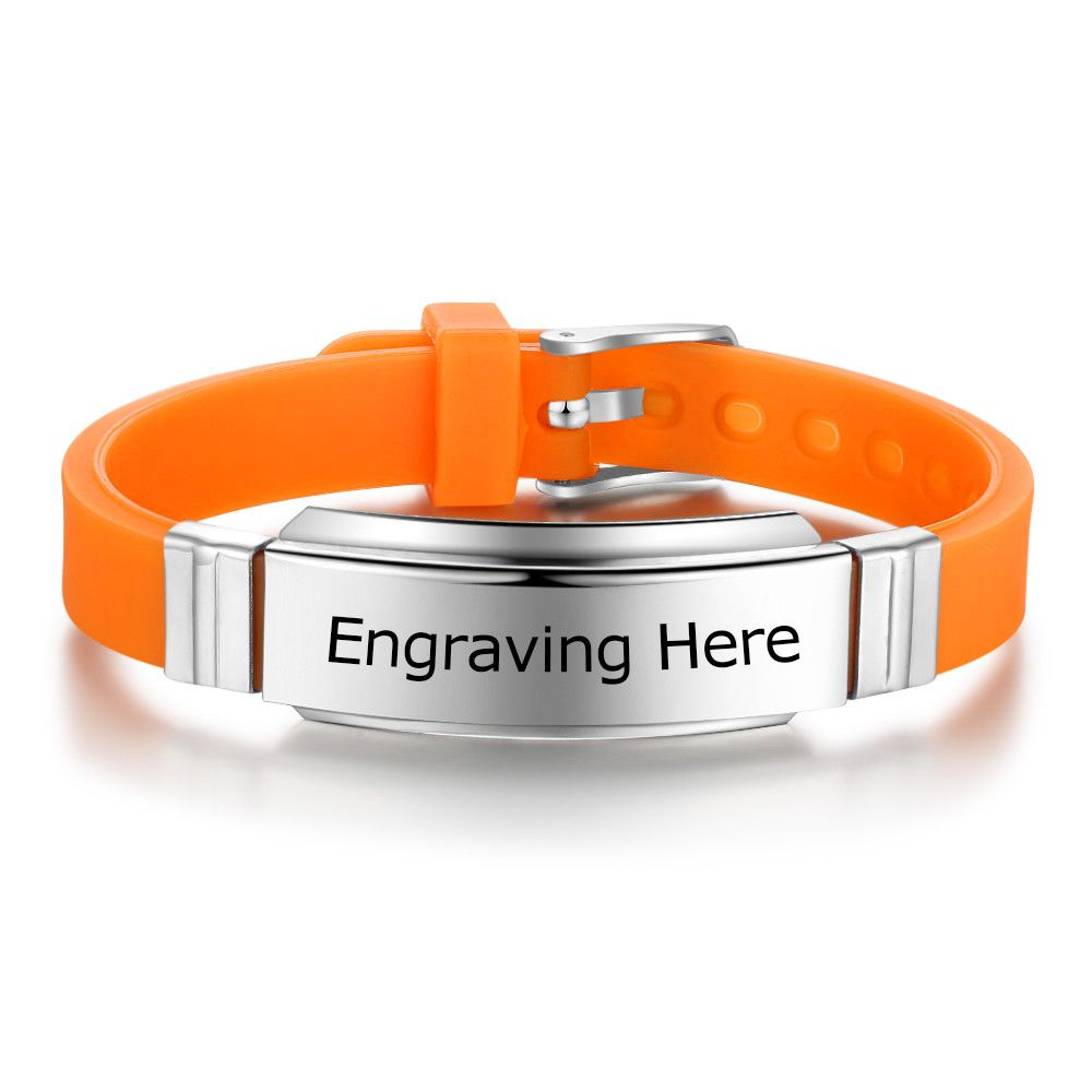 Silica Gel Personaliozed Name Bracelet