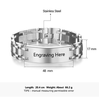 Stainless Steel Curved Glue Red Bracelet