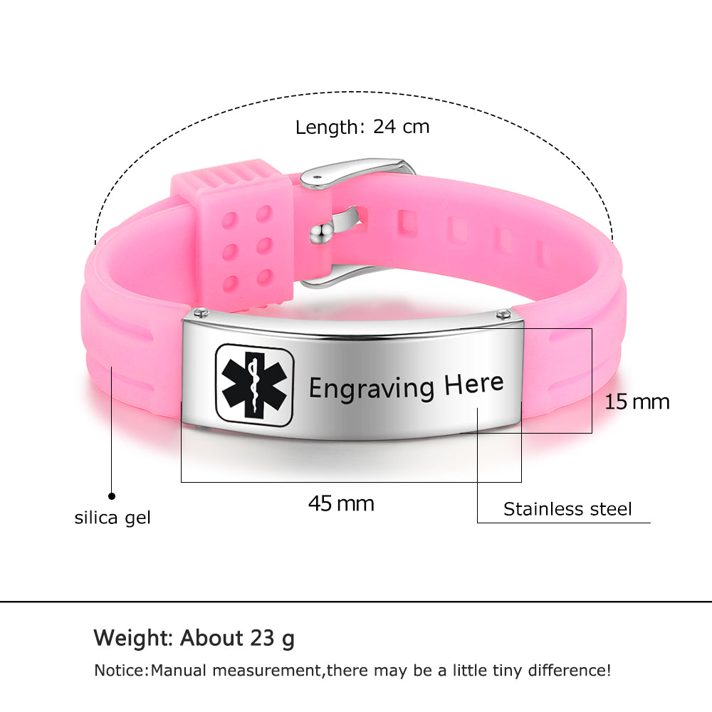 Customized Stainless Steel Medical Bracelets