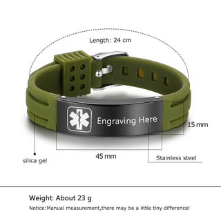 Customized Stainless Steel Medical Bracelets
