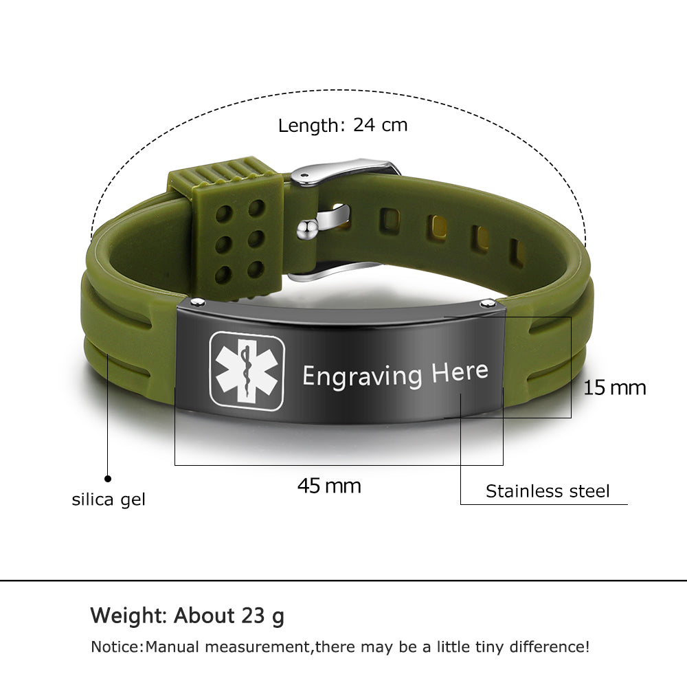 Customized Stainless Steel Medical Bracelets