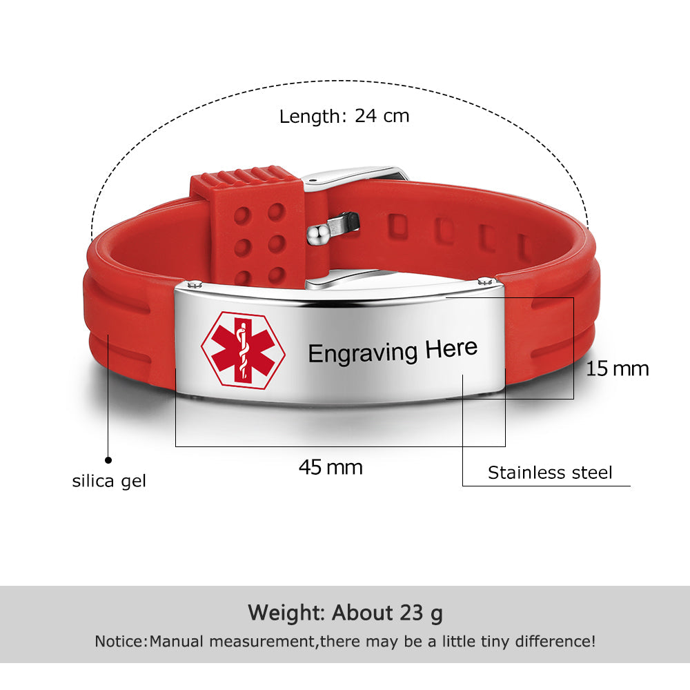 Customized Stainless Steel Medical Bracelets