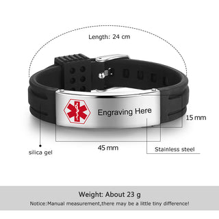 Customized Stainless Steel Medical Bracelets