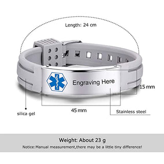 Customized Stainless Steel Medical Bracelets