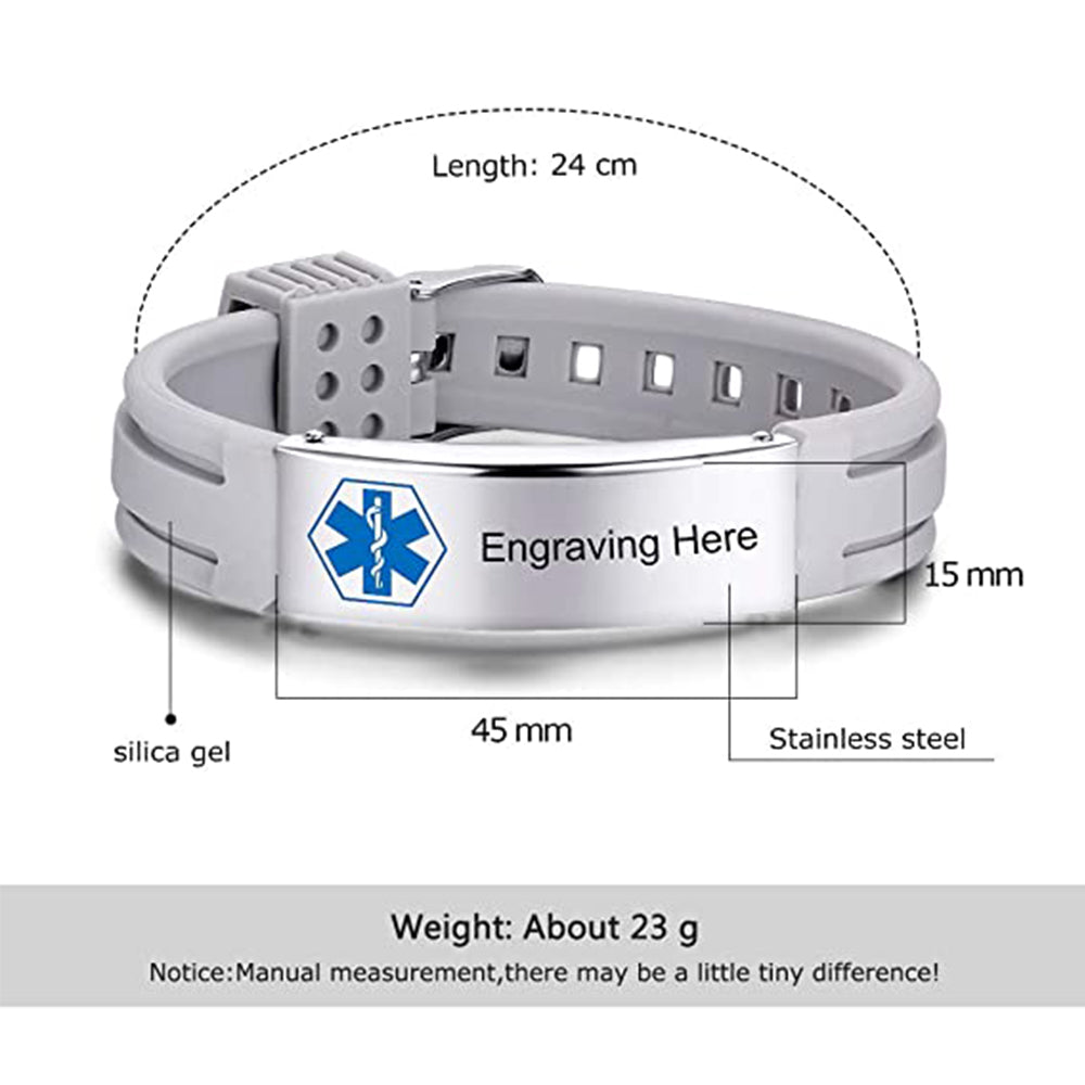 Customized Stainless Steel Medical Bracelets