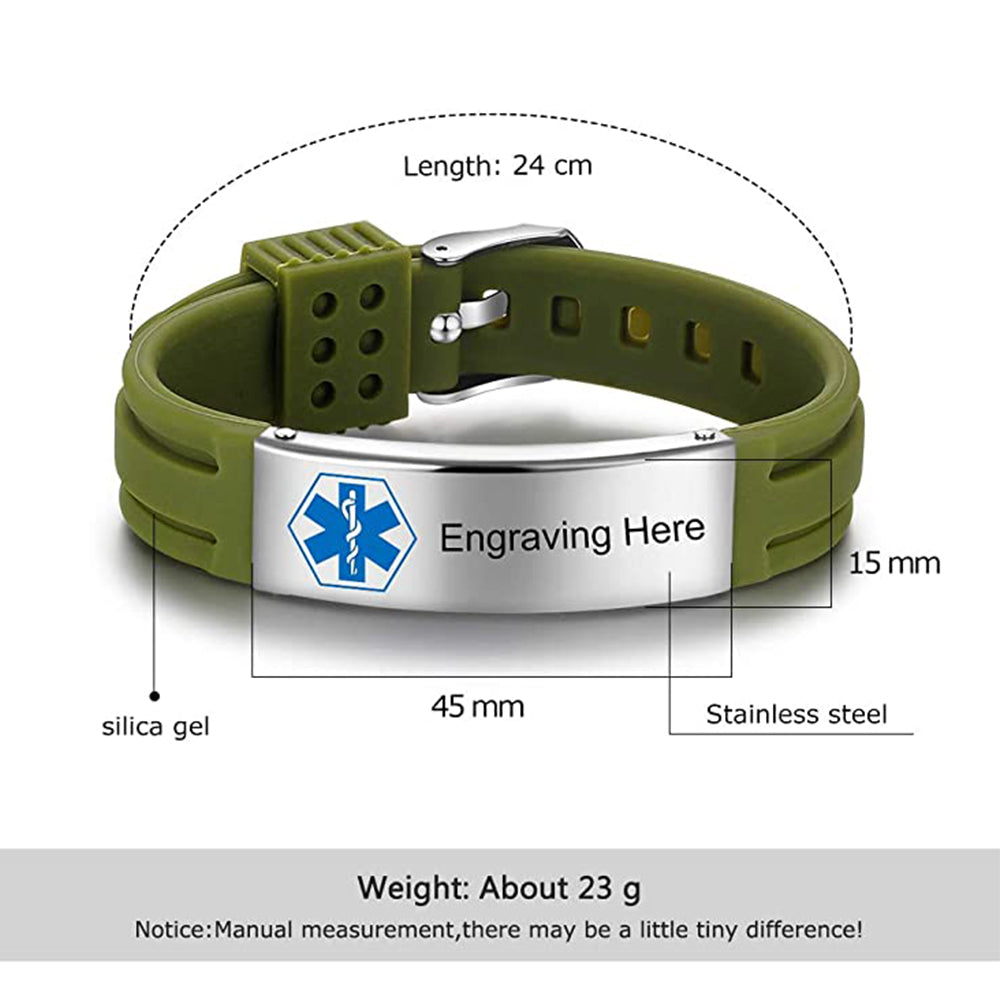 Customized Stainless Steel Medical Bracelets
