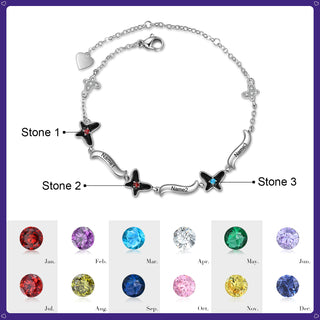 Copper Birthstone Butterfly Bracelet