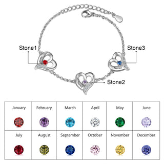 Copper Heart Shape Charm Bracelet