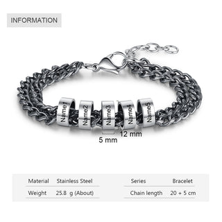 Engraving Stainless Steel Bracelet