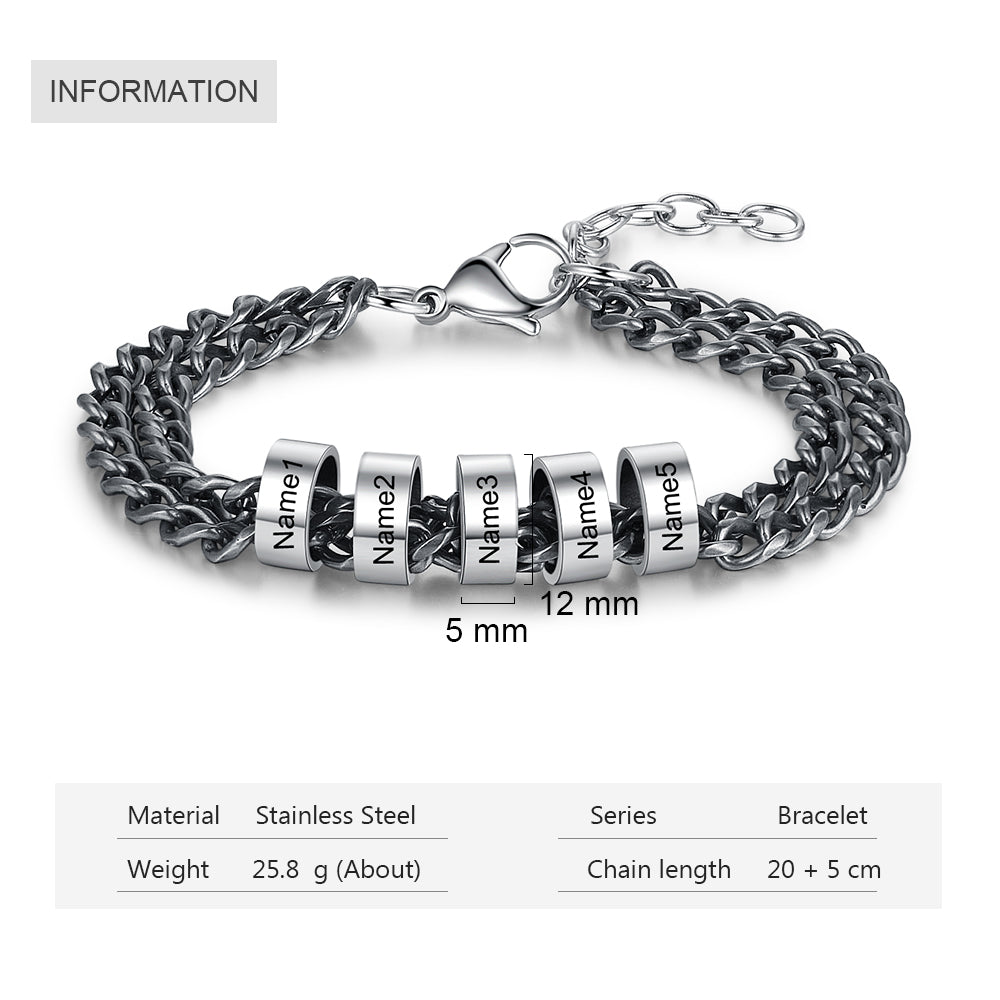 Engraving Stainless Steel Bracelet