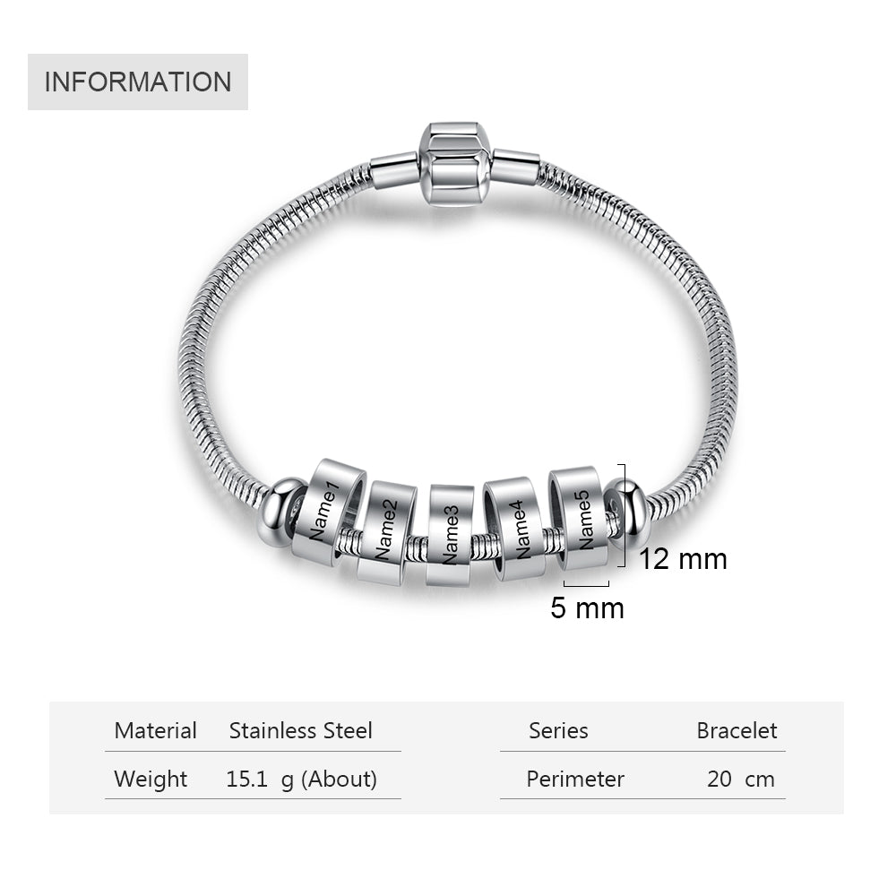 Engraving Stainless Steel Bracelet