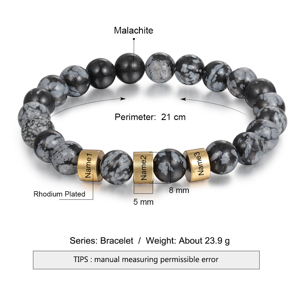 Engraved Rhodium Plated Bracelet