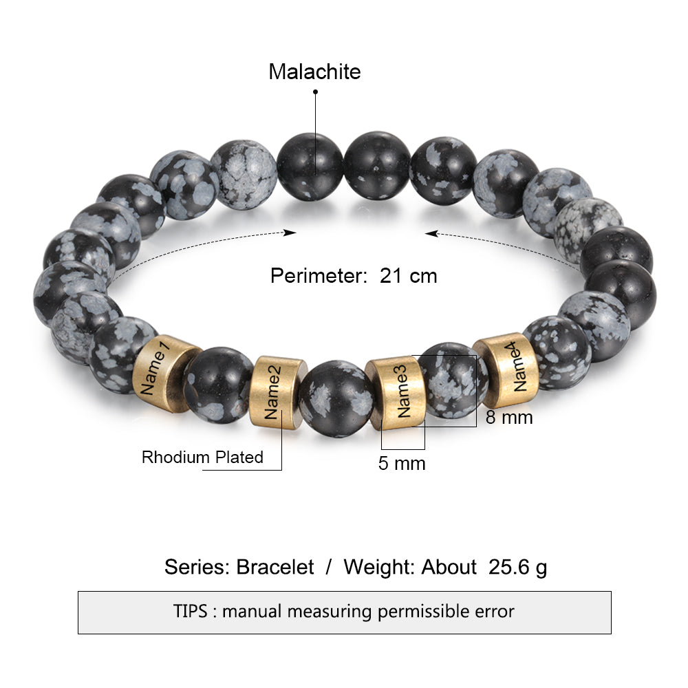 Engraved Rhodium Plated Bracelet