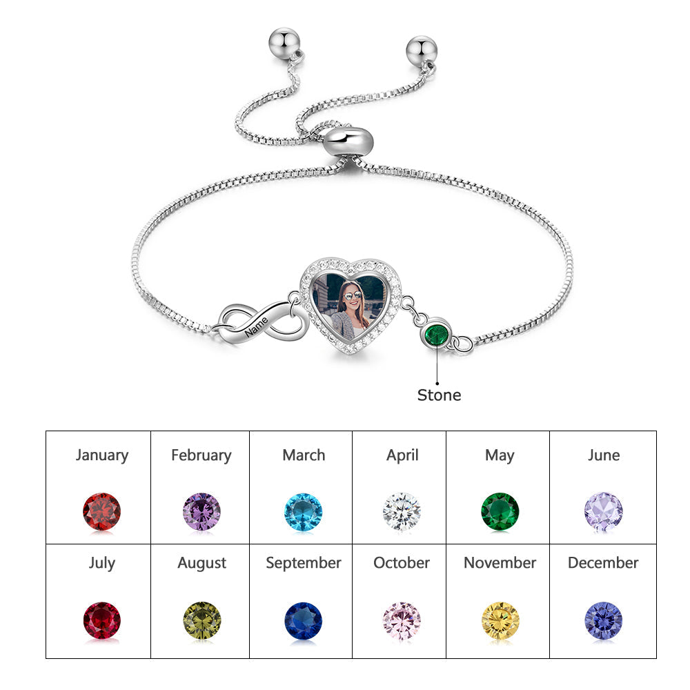 Copper Photo Bracelet with Names