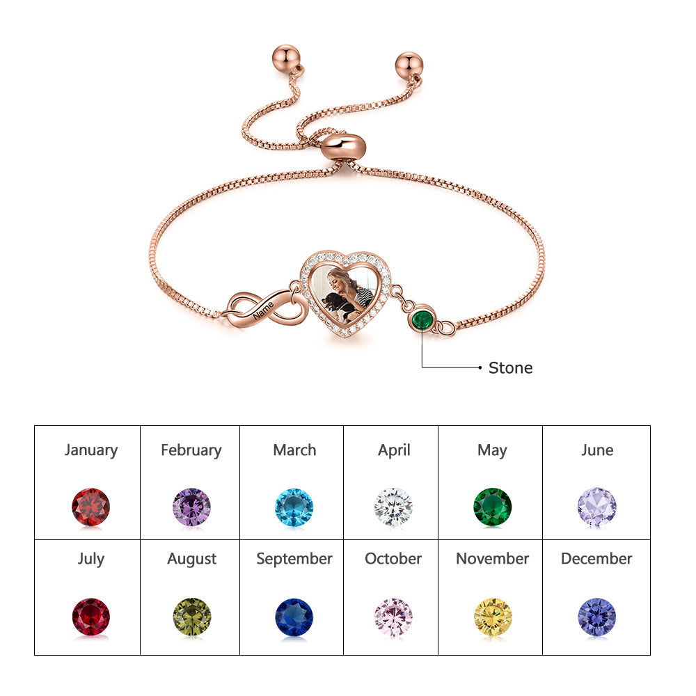 Copper Photo Bracelet with Names