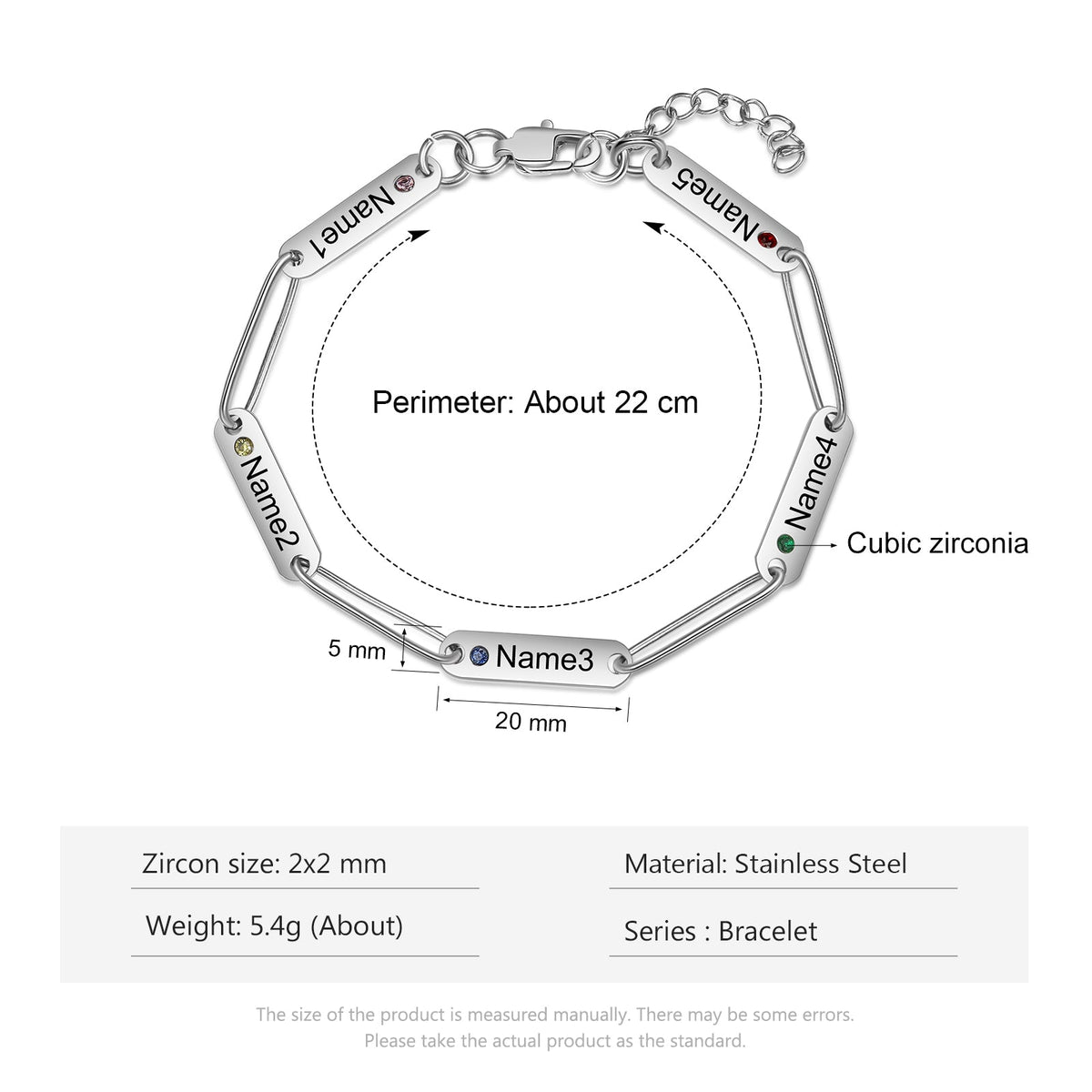 Stainless Steel Engraving Name Bracelet