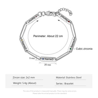 Stainless Steel Engraving Name Bracelet