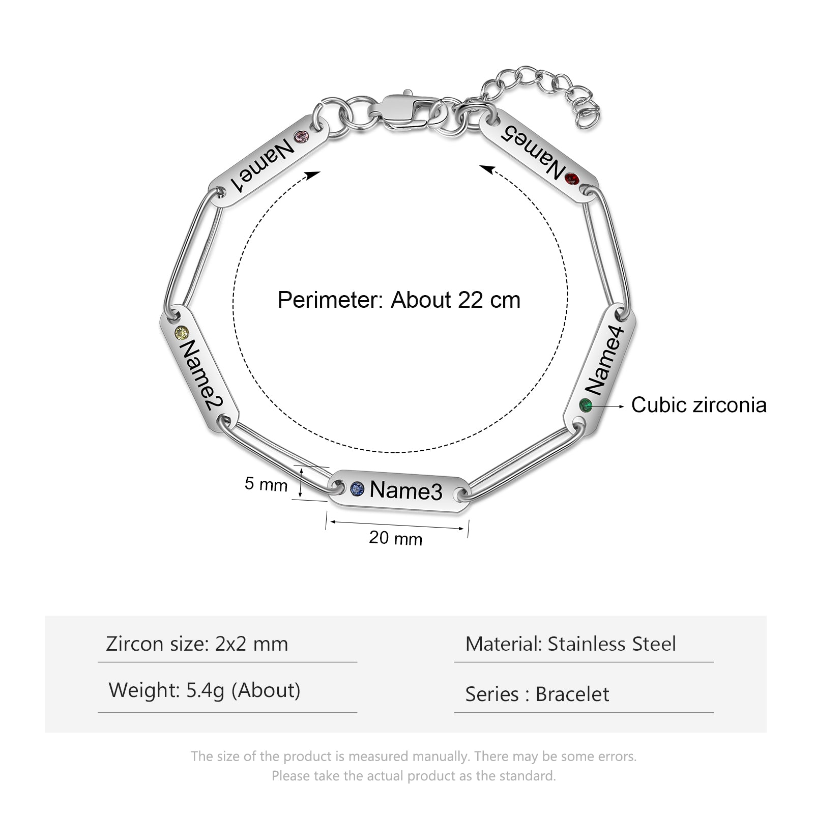 Stainless Steel Engraving Name Bracelet