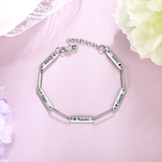 Stainless Steel Engraving Name Bracelet