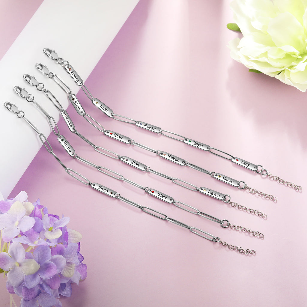 Stainless Steel Engraving Name Bracelet