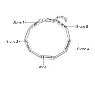 Stainless Steel Engraving Name Bracelet