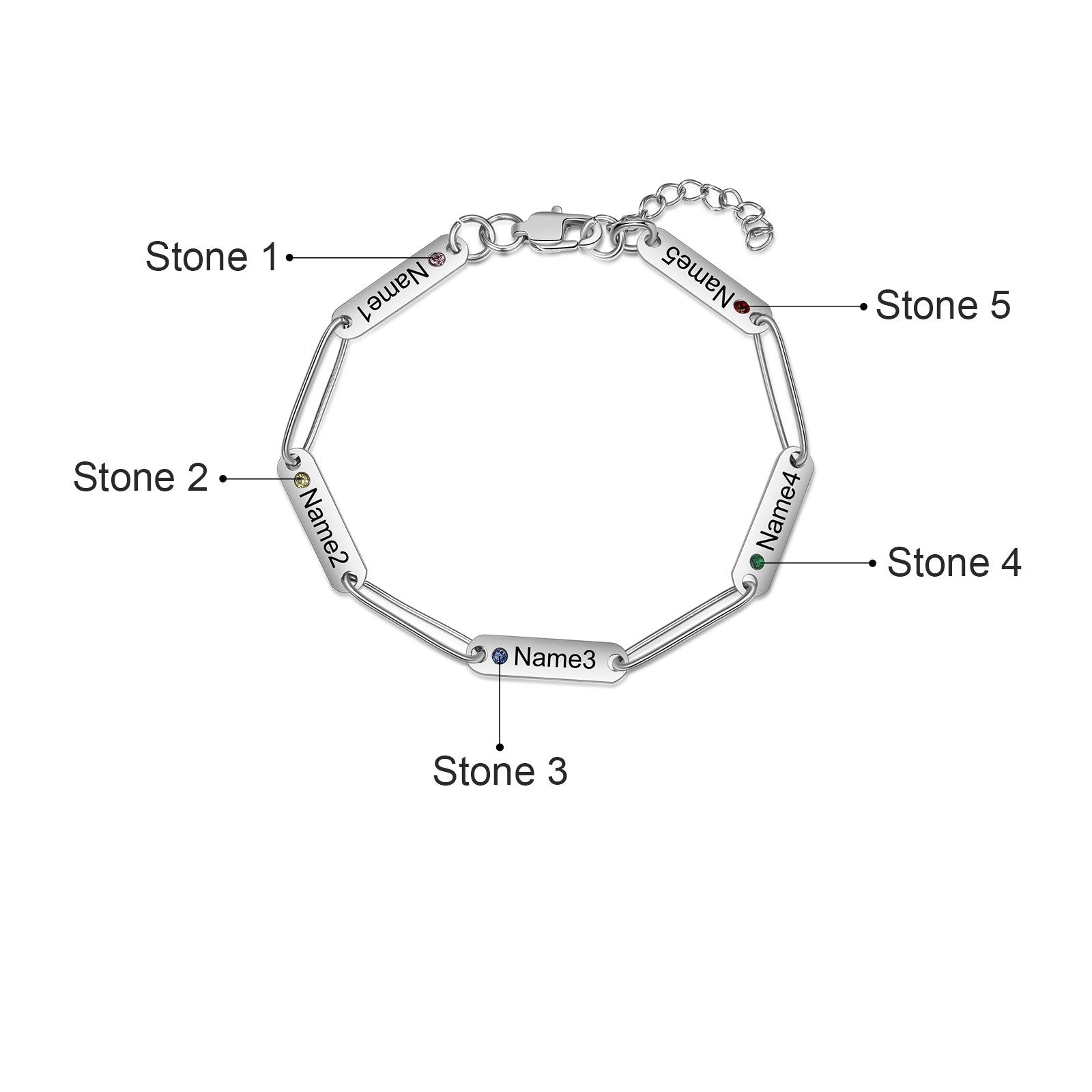 Stainless Steel Engraving Name Bracelet