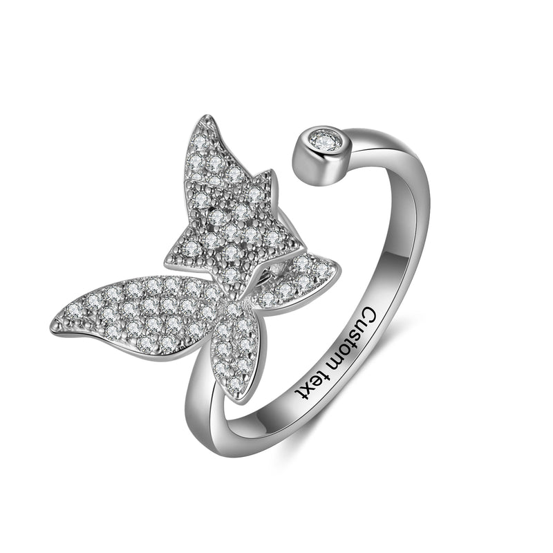 Custom Butterfly Rotatable Ring