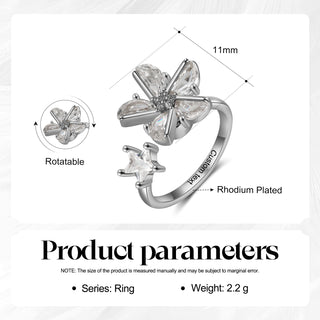 Custom Flower Rotatable Ring