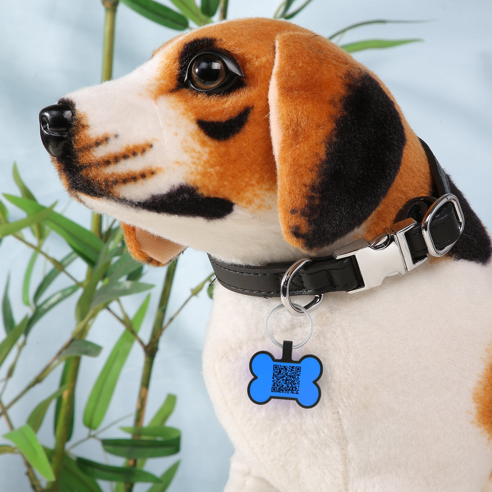 Custom QR Code Bone Dog Tag