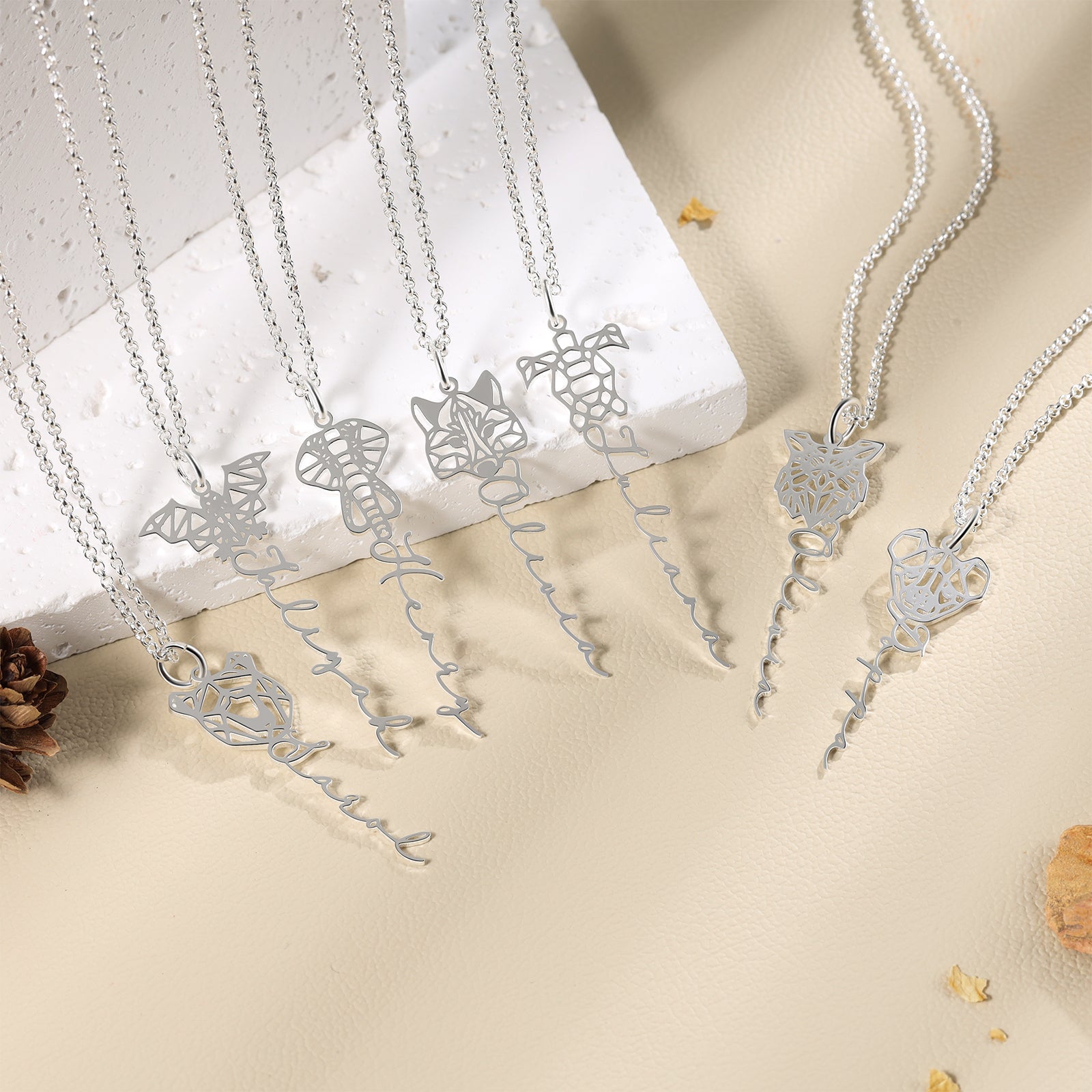 Custom Animal Name Necklace