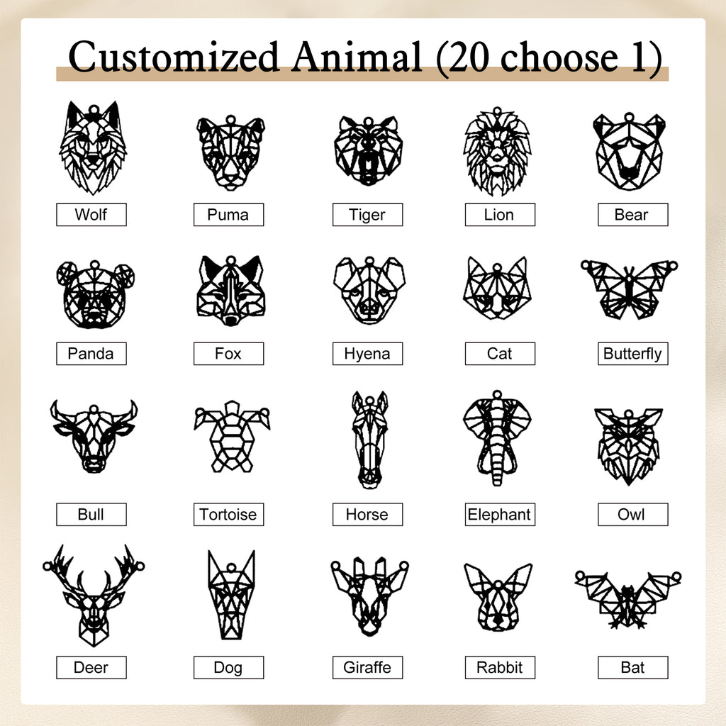 Custom Animal Name Necklace