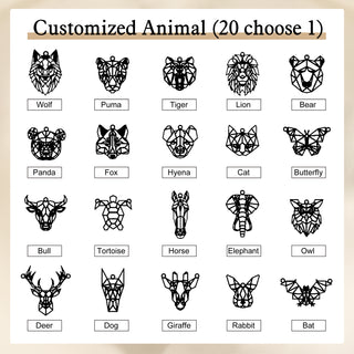 Custom Animal Name Necklace