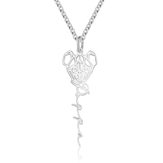 Custom Animal Name Necklace