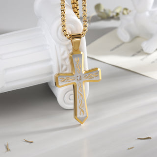 Custom Name Cross Men Necklace