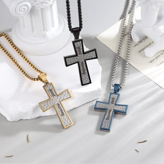 Custom Name Cross Men Necklace