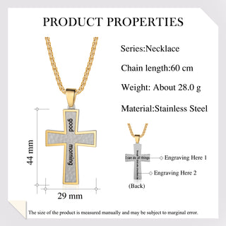 Custom Name Cross Men Necklace