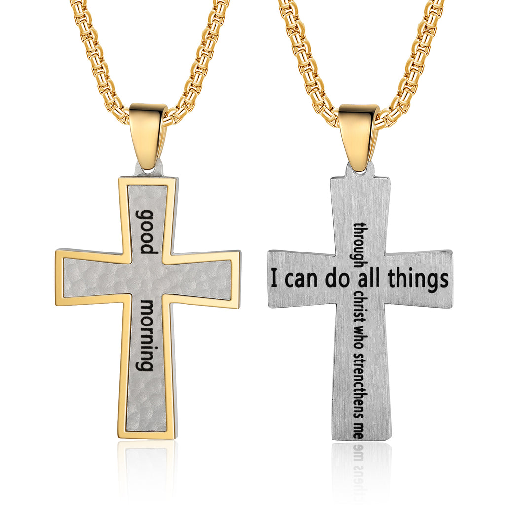 Custom Name Cross Men Necklace