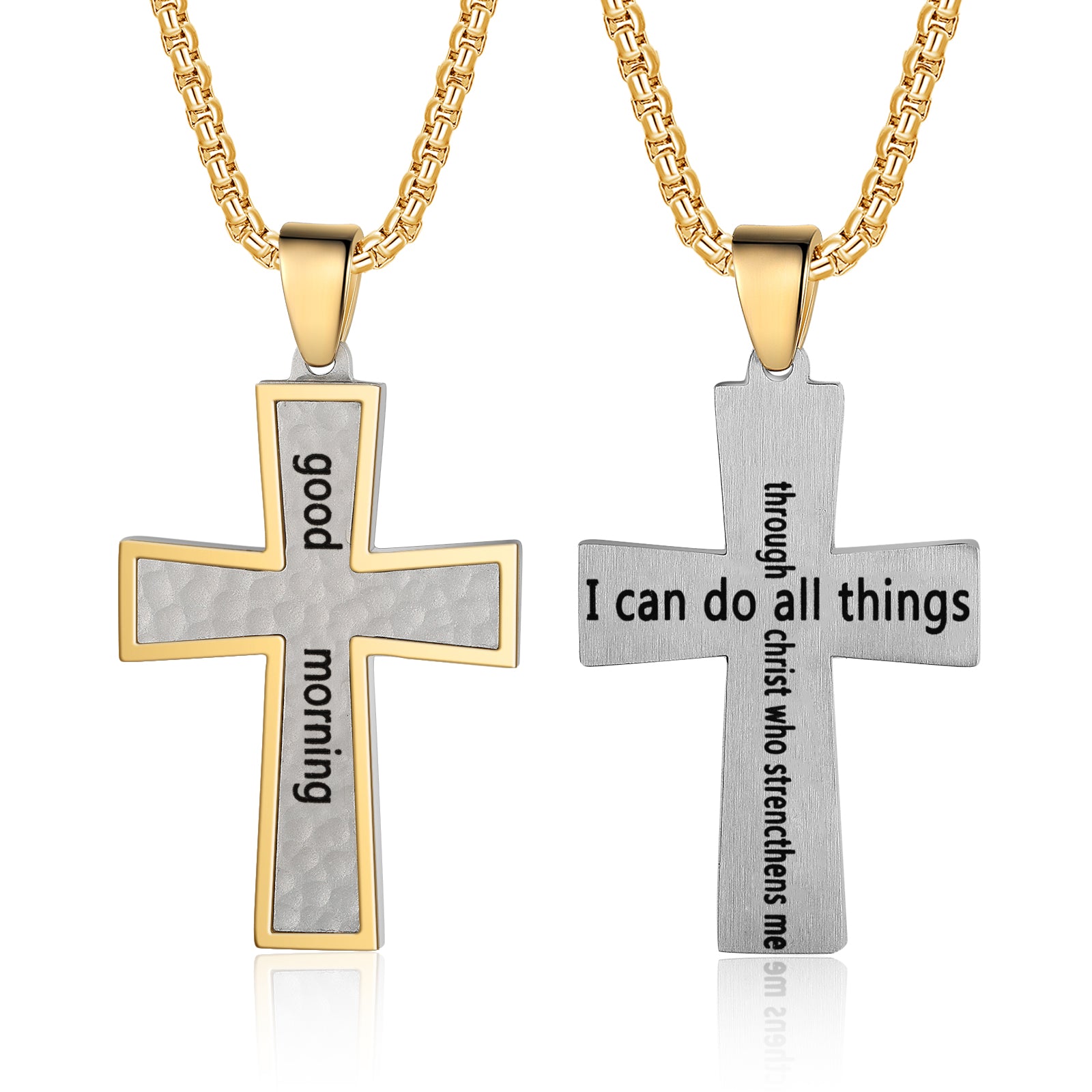 Custom Name Cross Men Necklace