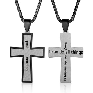 Custom Name Cross Men Necklace