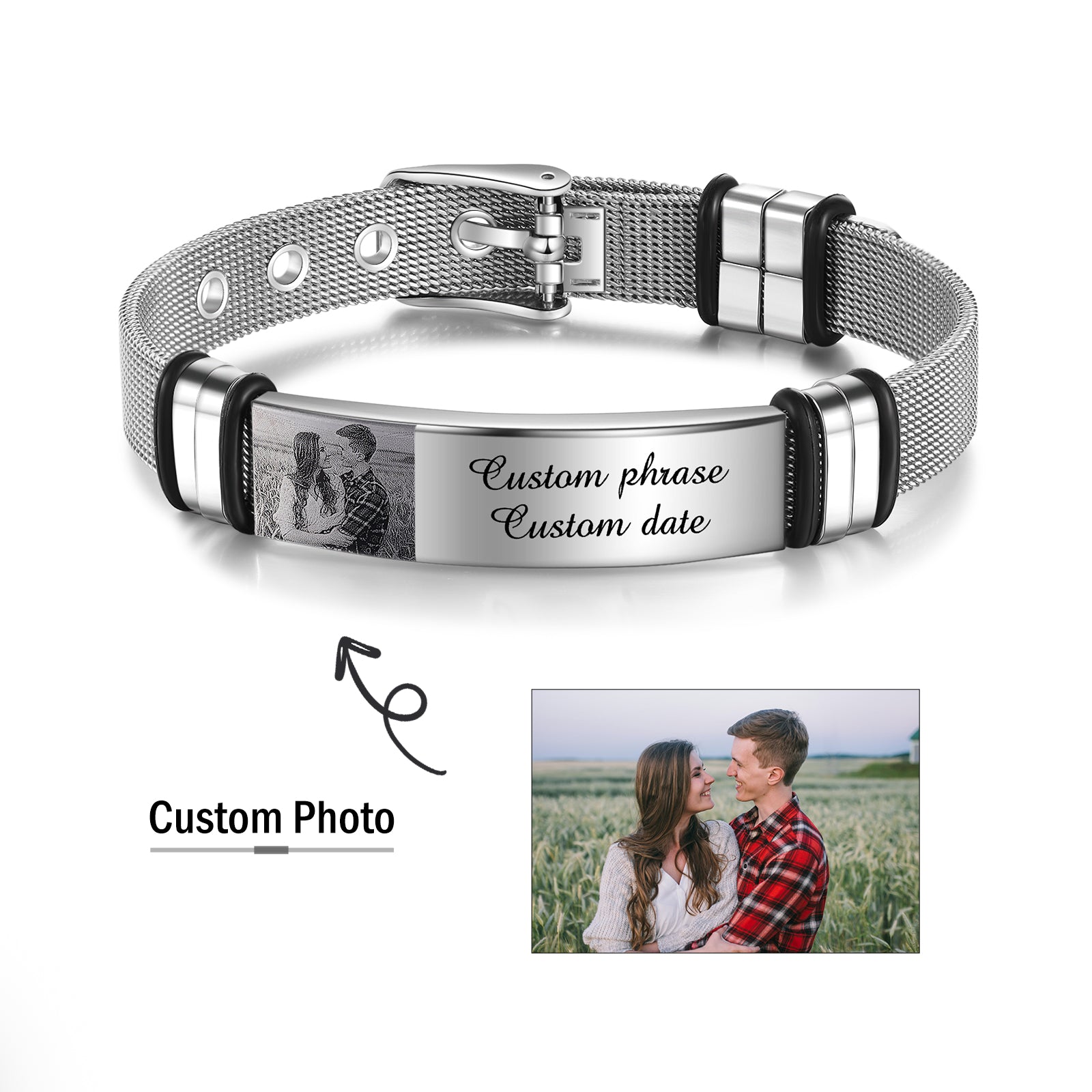 Custom Photo Bangle Bracelet