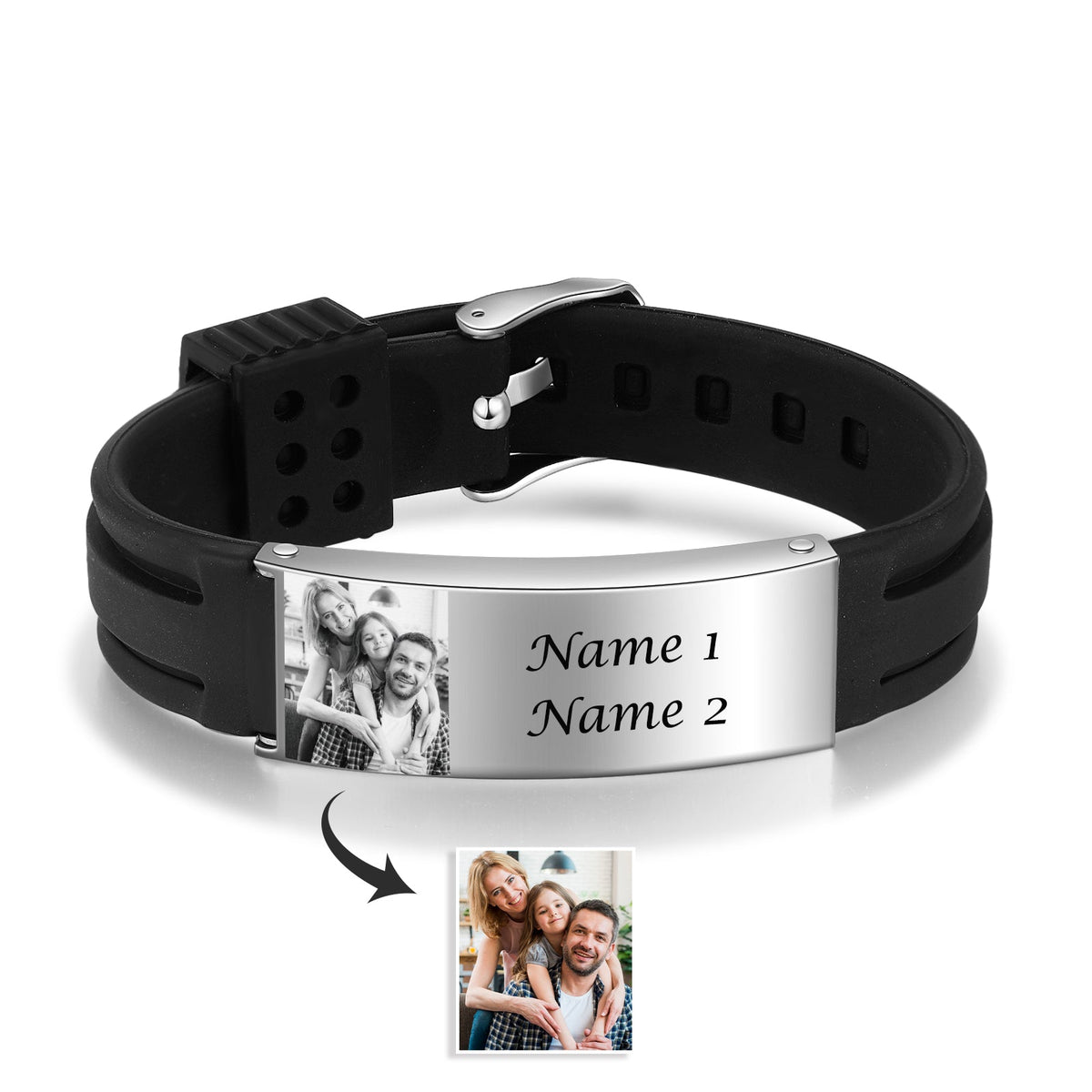Custom Photo Bangle Bracelet