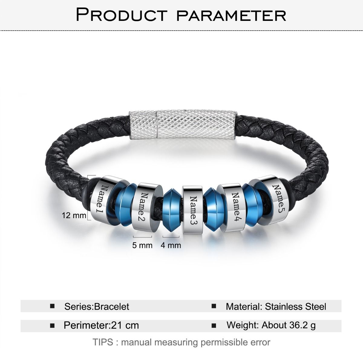 Bead Leather Cord Bracelet