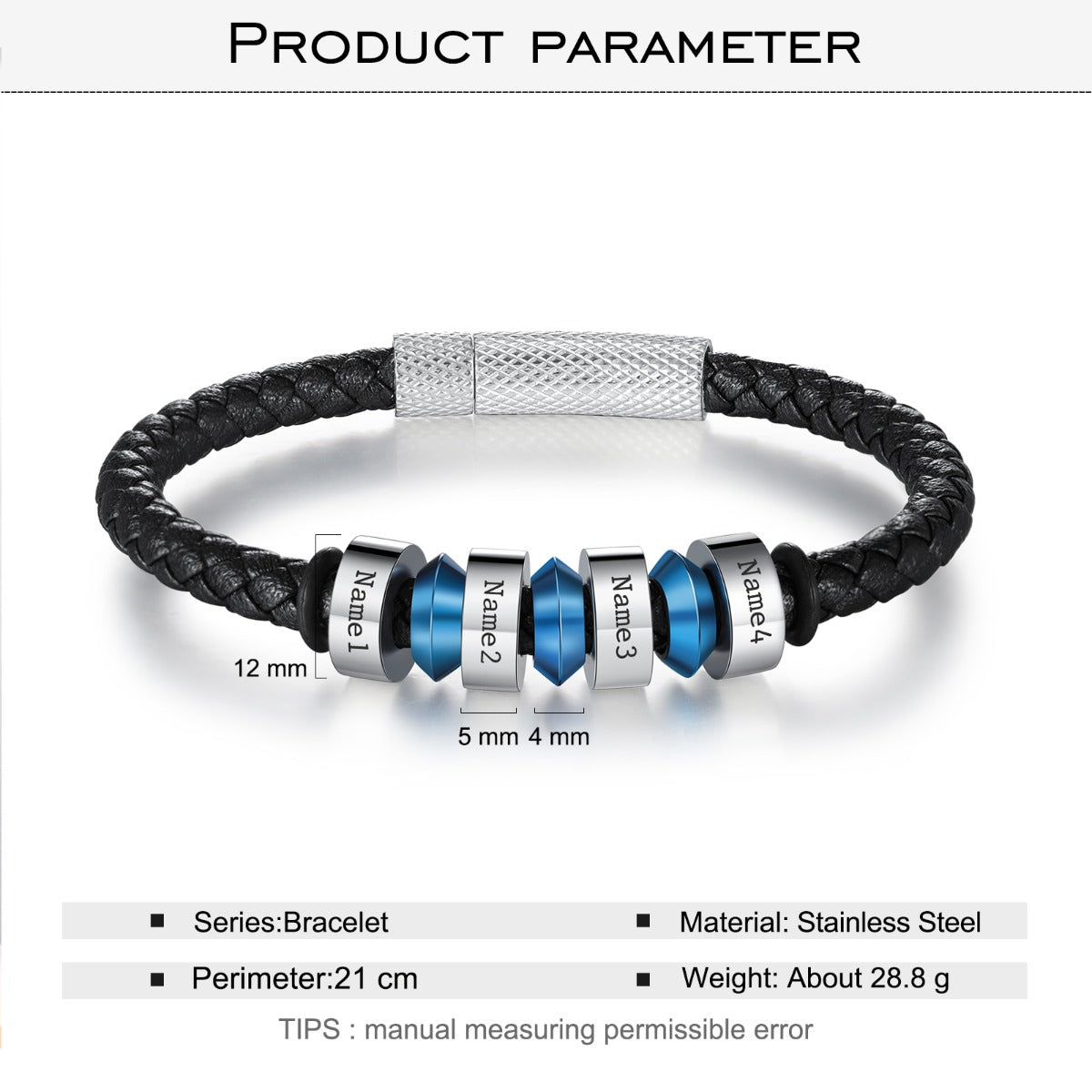 Bead Leather Cord Bracelet