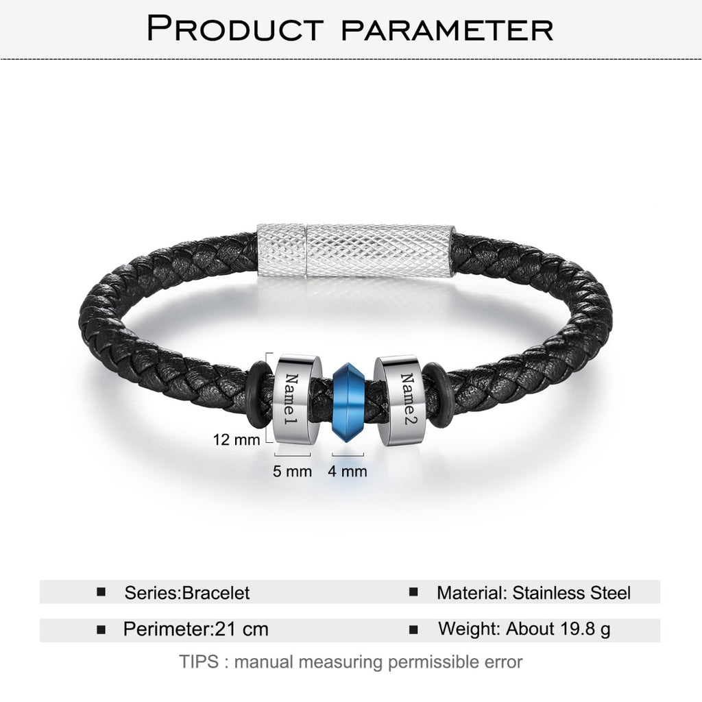 Bead Leather Cord Bracelet
