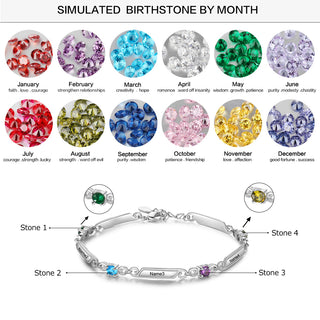Rhoidum Plated Birthtsone Bracelet