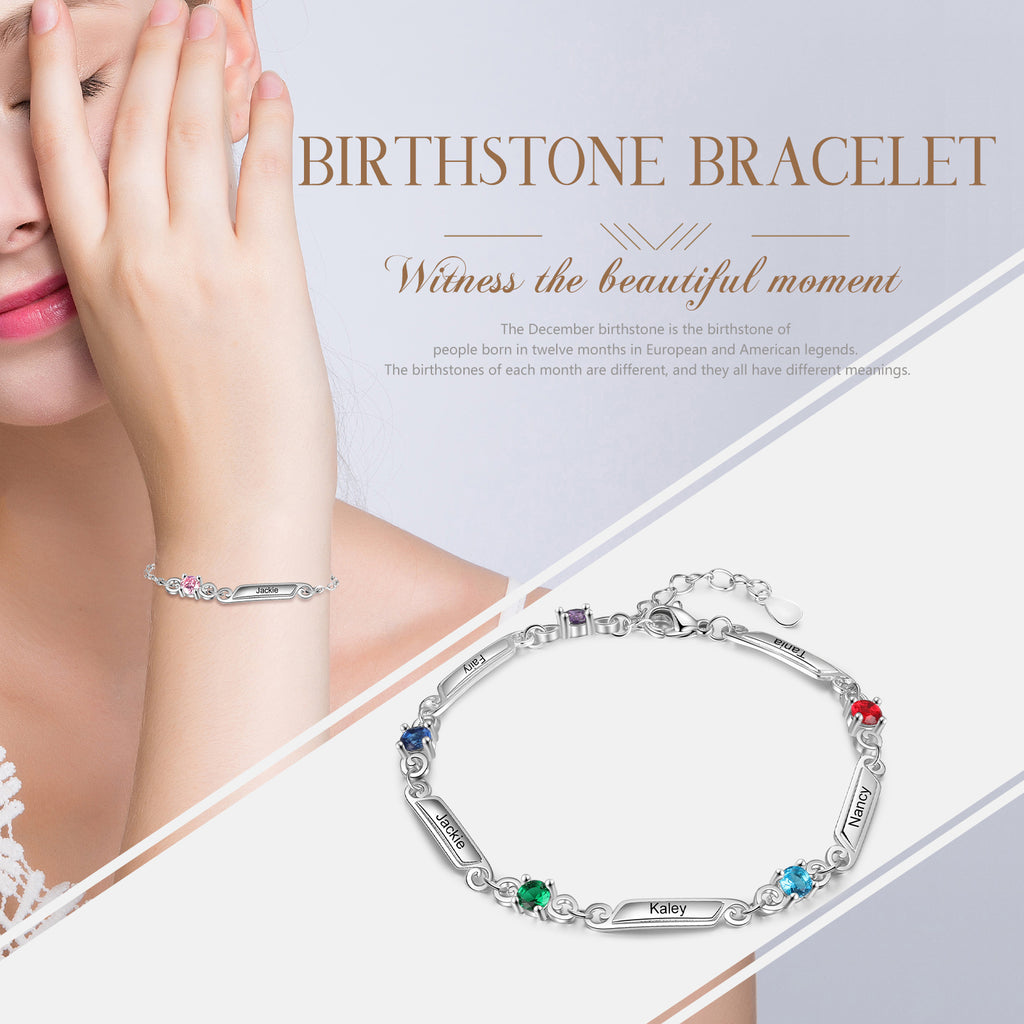 Rhoidum Plated Birthtsone Bracelet