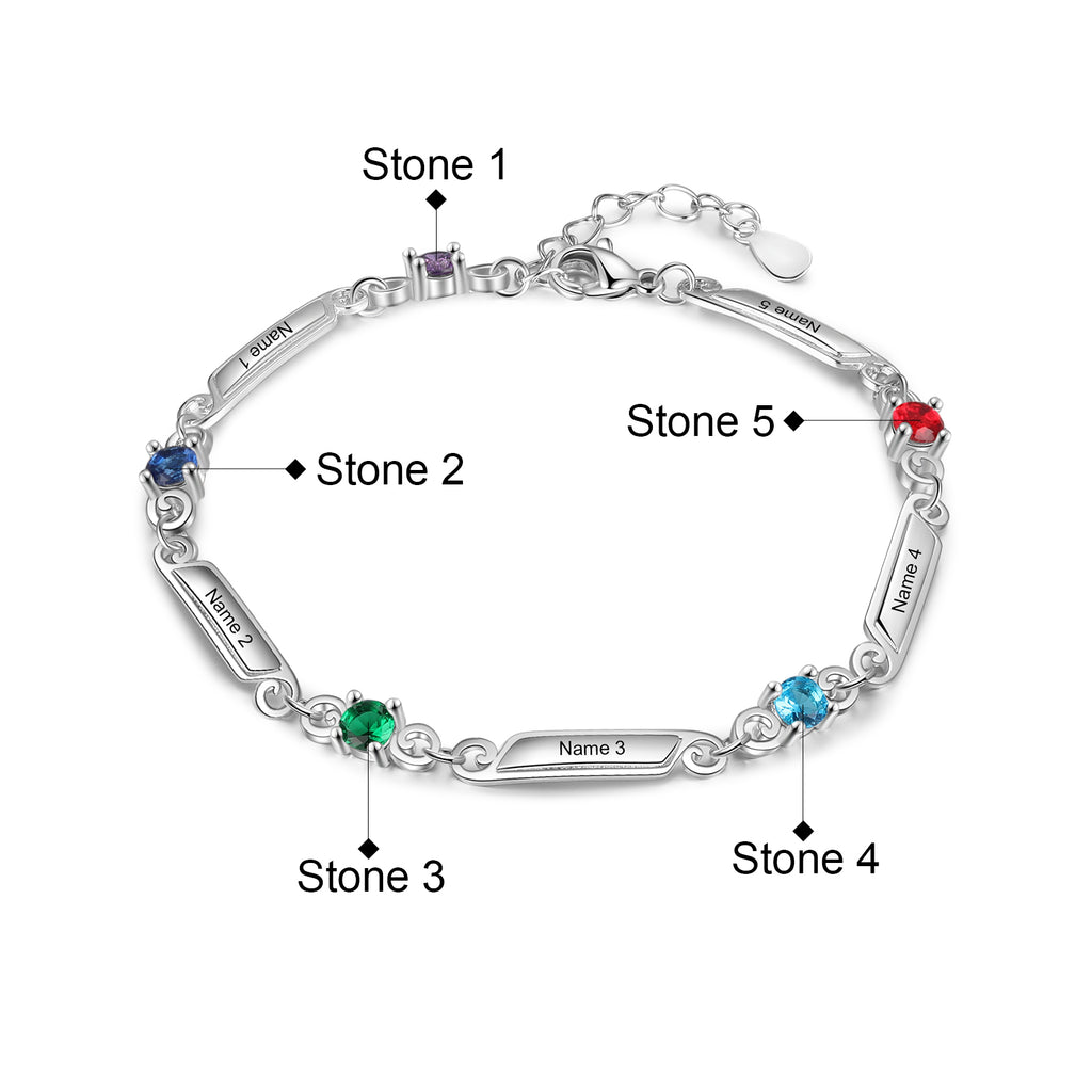Rhoidum Plated Birthtsone Bracelet