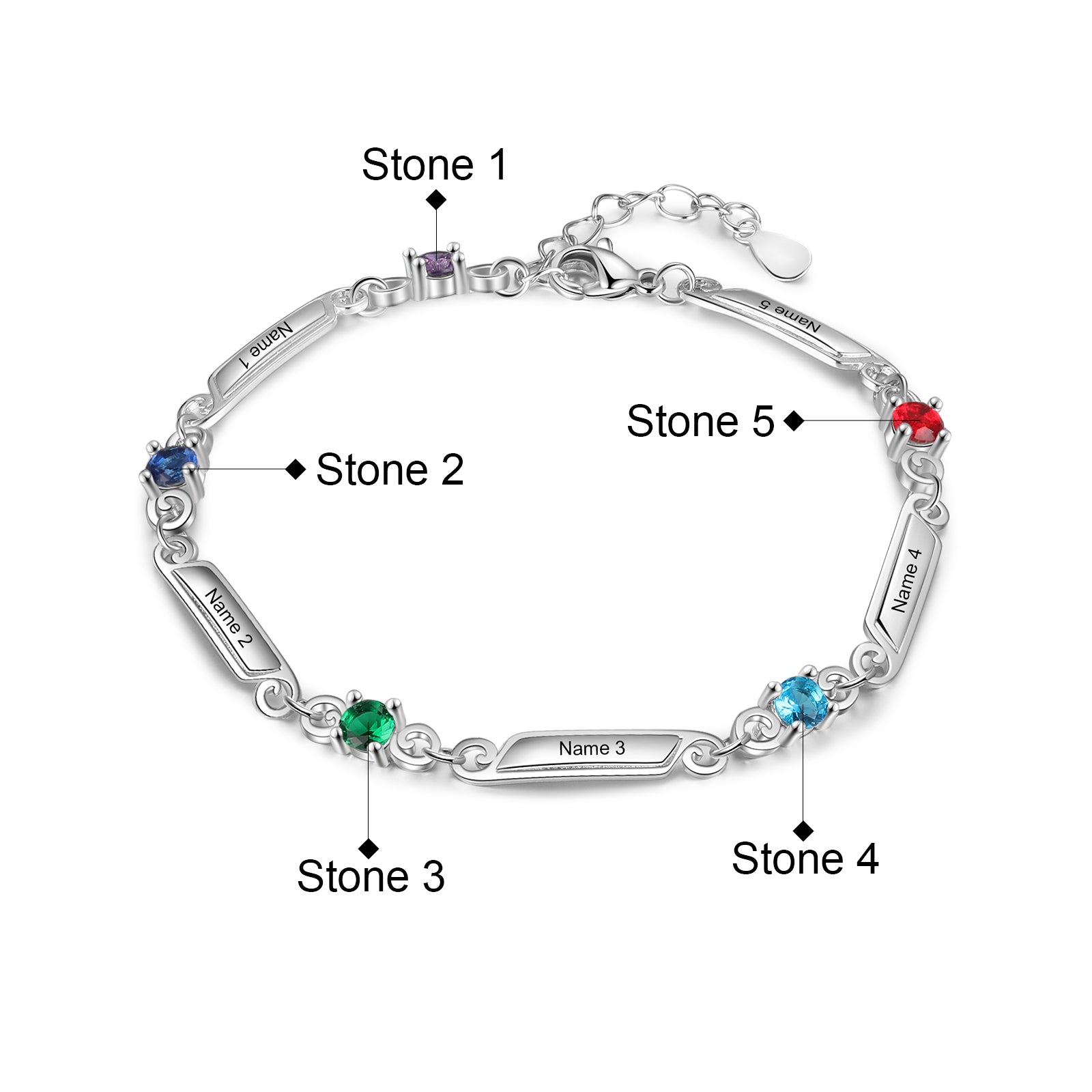 Rhoidum Plated Birthtsone Bracelet