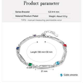 Rhoidum Plated Birthtsone Bracelet